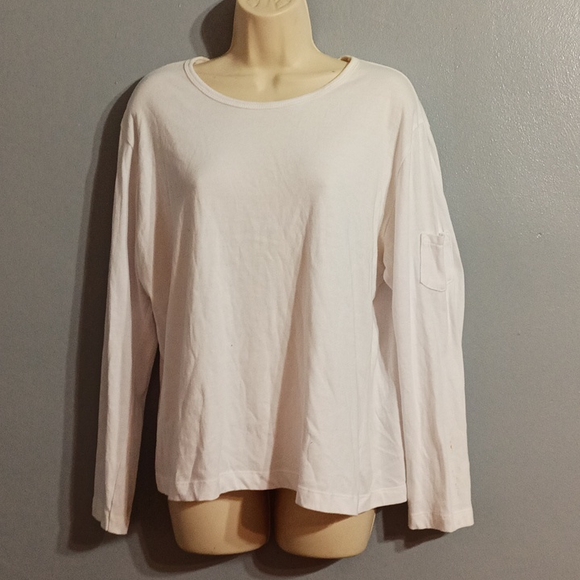 Haband women's white long sleeve shirt size large - Picture 1 of 17